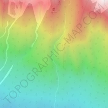 Хрустальное озеро地形图、海拔、地势