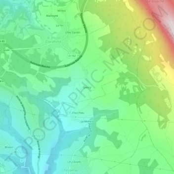 Quincy地形图、海拔、地势