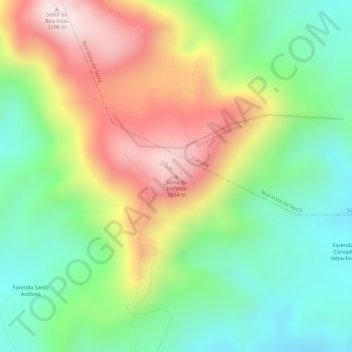 Serra do Elefante地形图、海拔、地势