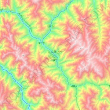 白玉县地形图、海拔、地势