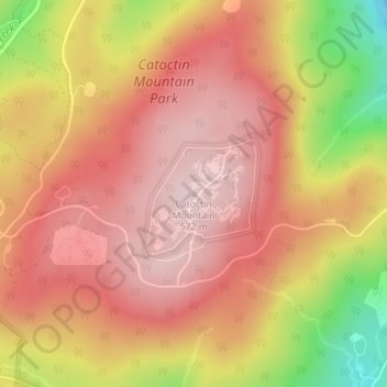 Catoctin Mountain地形图、海拔、地势