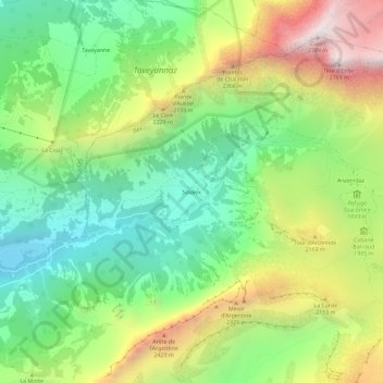 Solalex地形图、海拔、地势