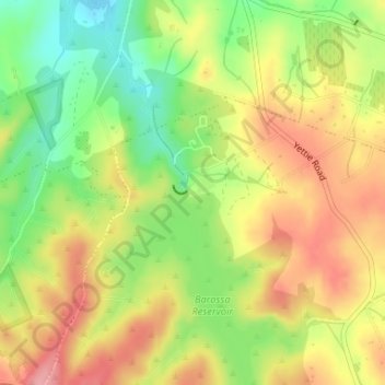 Whispering Wall地形图、海拔、地势