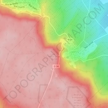 Mont Sinaï地形图、海拔、地势