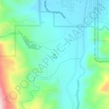 783地形图、海拔、地势