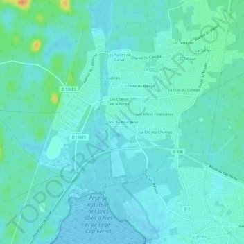 Clos du Bourgeon地形图、海拔、地势