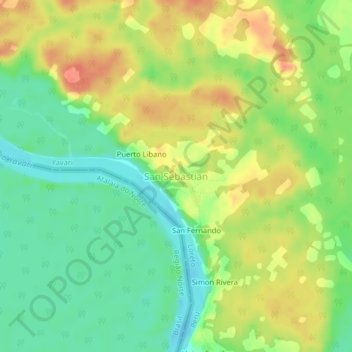 San Sebastian地形图、海拔、地势