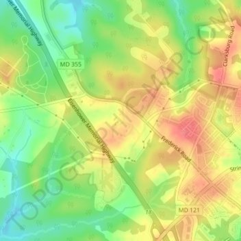 High Point Farm地形图、海拔、地势