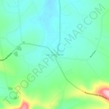 São Clemente地形图、海拔、地势