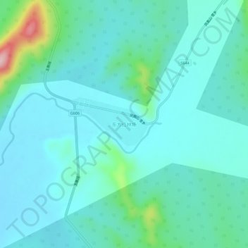 东方红林场地形图、海拔、地势