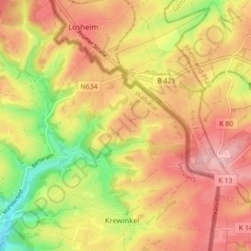 Allmuthen地形图、海拔、地势