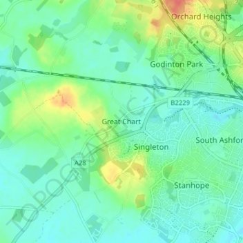 Great Chart地形图、海拔、地势