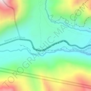 Mirador Aconcagua地形图、海拔、地势