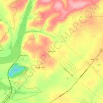Molltown地形图、海拔、地势