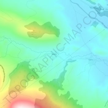 Suano地形图、海拔、地势