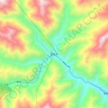 黄龙乡地形图、海拔、地势