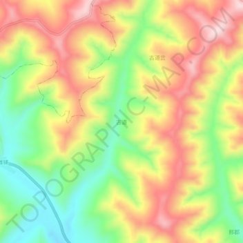 古道地形图、海拔、地势