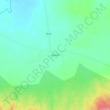 Ampolla地形图、海拔、地势