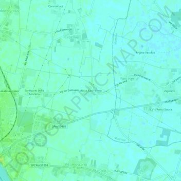 Motta San Fermo地形图、海拔、地势