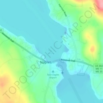 Bay of Naples地形图、海拔、地势