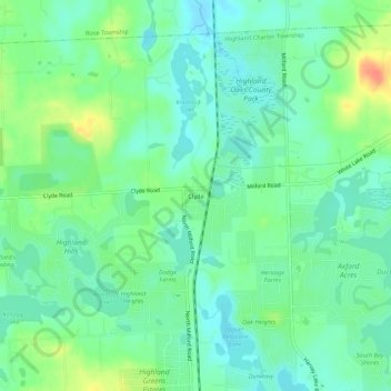 Clyde地形图、海拔、地势