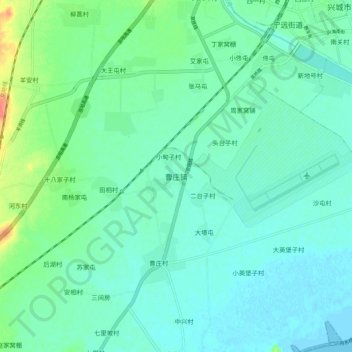 曹庄镇地形图、海拔、地势