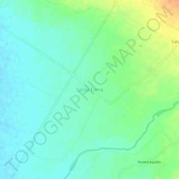 Santa Elena地形图、海拔、地势