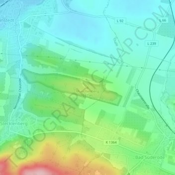 Münchenberg地形图、海拔、地势