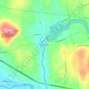 Red Bridge地形图、海拔、地势