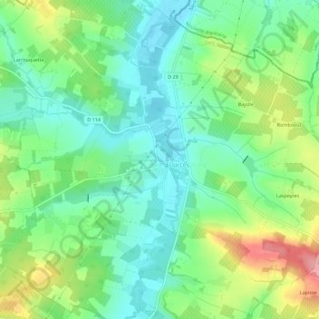 La Tournepique地形图、海拔、地势