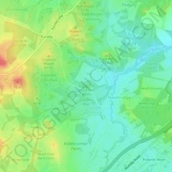 Crock Hill地形图、海拔、地势