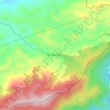 Serra do Matoso地形图、海拔、地势