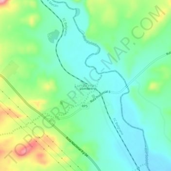 Lumbreras地形图、海拔、地势