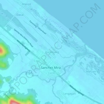 Dammang地形图、海拔、地势
