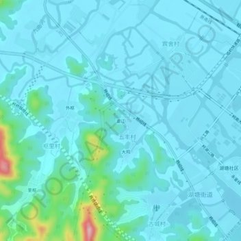 鉴江地形图、海拔、地势