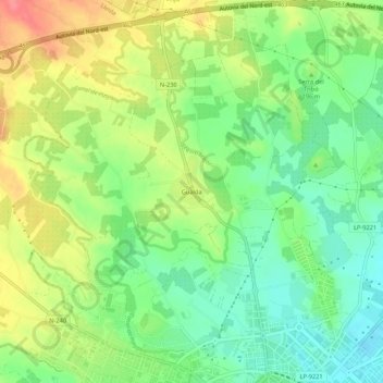 Gualda地形图、海拔、地势