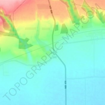 汉村地形图、海拔、地势