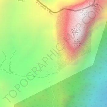 Serra do Imeri地形图、海拔、地势