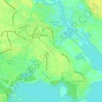 Kings Point地形图、海拔、地势