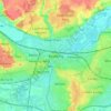 雷丁地形图、海拔、地势