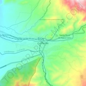 Cumandá地形图、海拔、地势