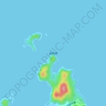Cape Oiho地形图、海拔、地势