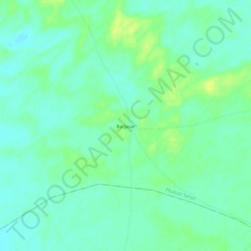 Barjasar地形图、海拔、地势