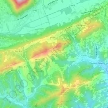 Arfanta地形图、海拔、地势