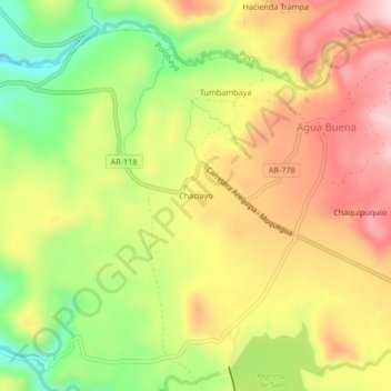 Chaclayo地形图、海拔、地势