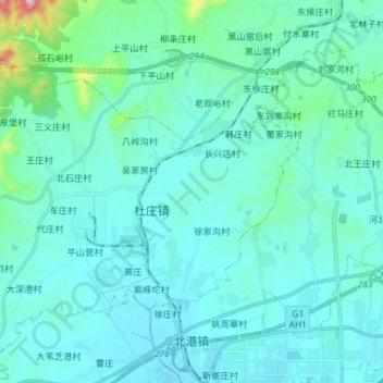 北港镇地形图、海拔、地势