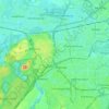 Charlottenburg-Wilmersdorf地形图、海拔、地势