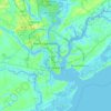 Charleston地形图、海拔、地势