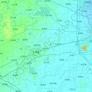 连云港市地形图、海拔、地势