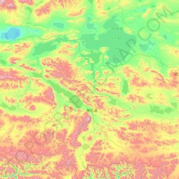申扎县地形图、海拔、地势